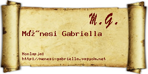 Ménesi Gabriella névjegykártya